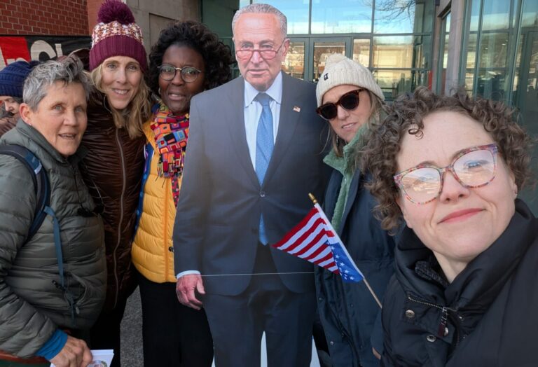 Protestors in Peeksill Urge Senator Schumer to Act