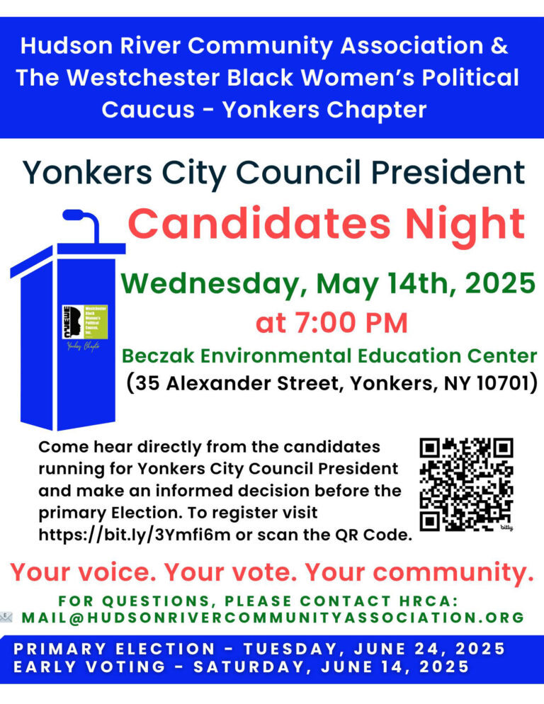 HRCA and The Westchester Black Women’s Political Caucus to Host City Council Candidates’ Night